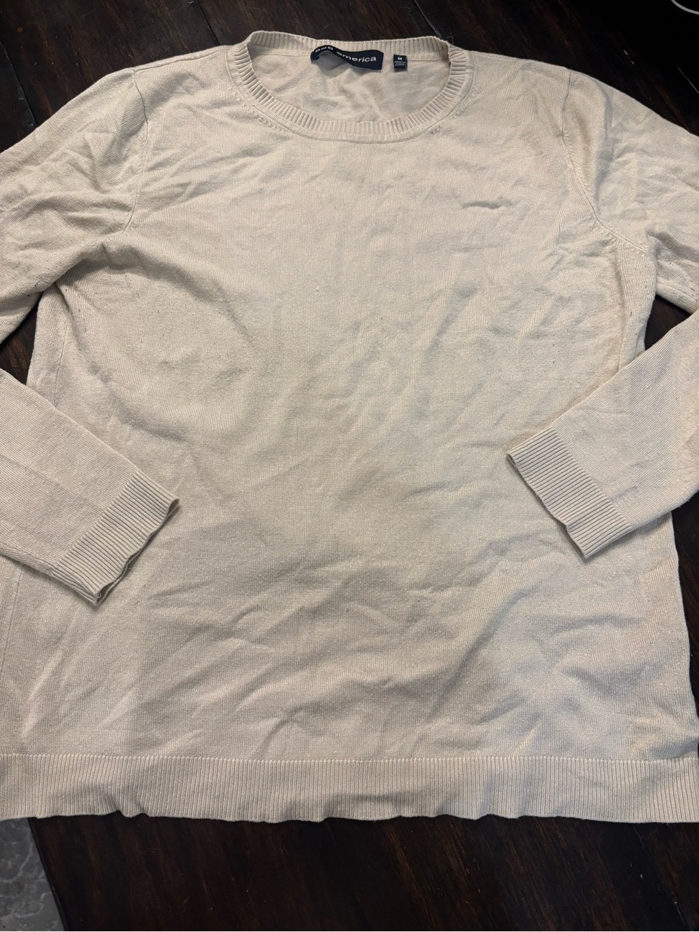 525 America Cream Crew Neck Sweater women’s size medium